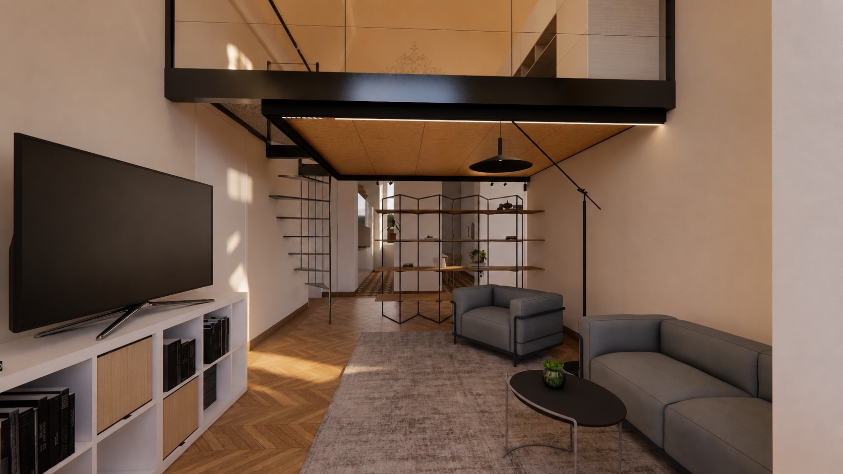 Il soggiorno — altra possibile configurazione del living