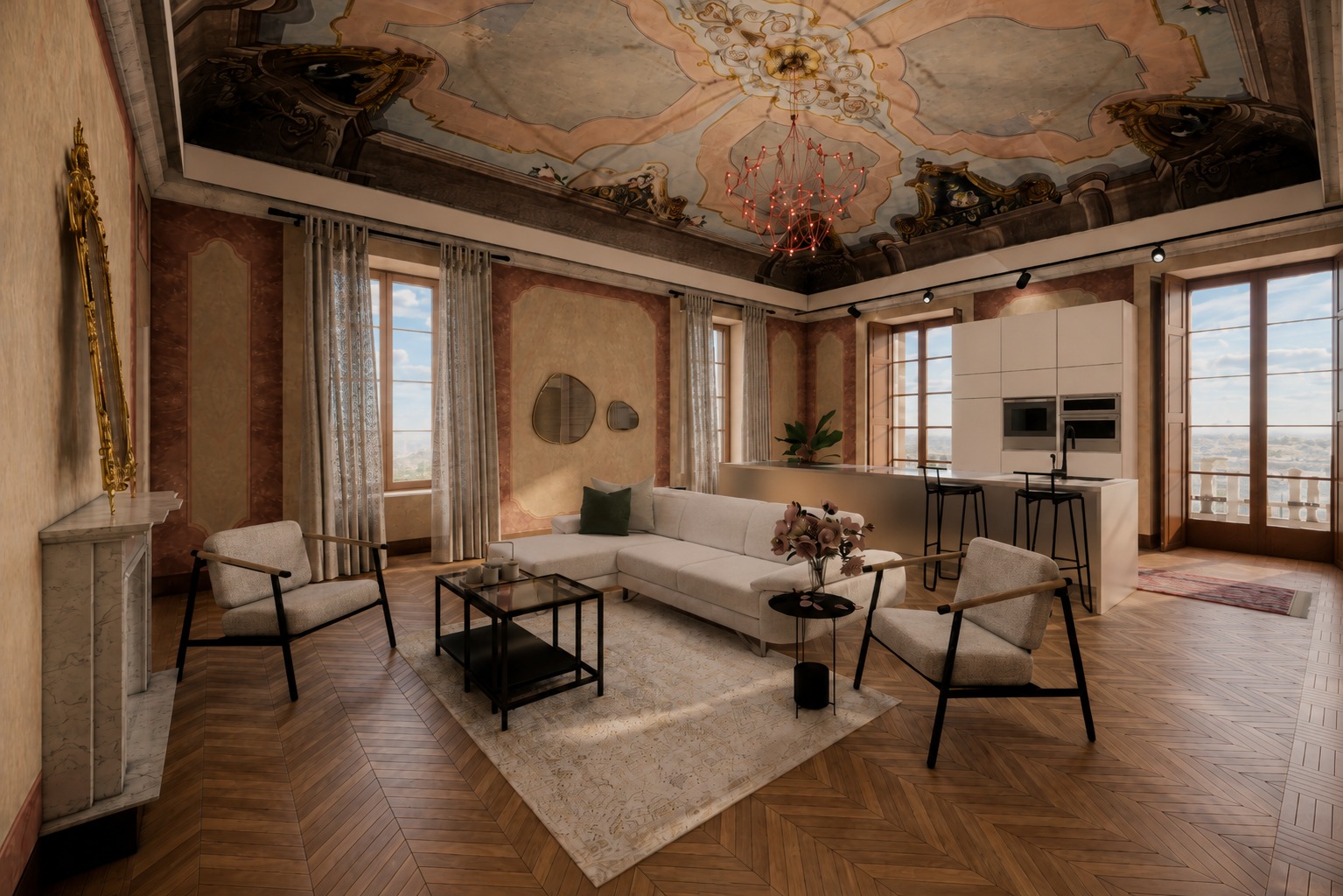 La cucina — openspace con isola